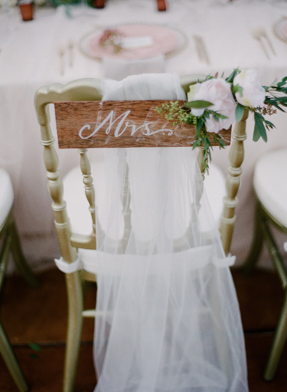 rustic chic seat sign for the bride