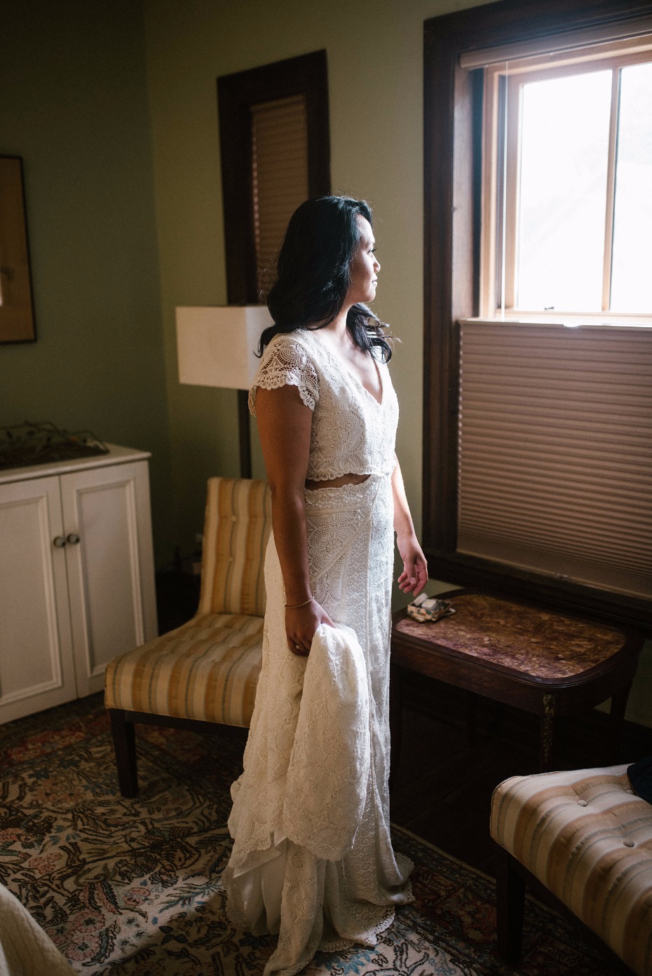 Two piece bridal dress