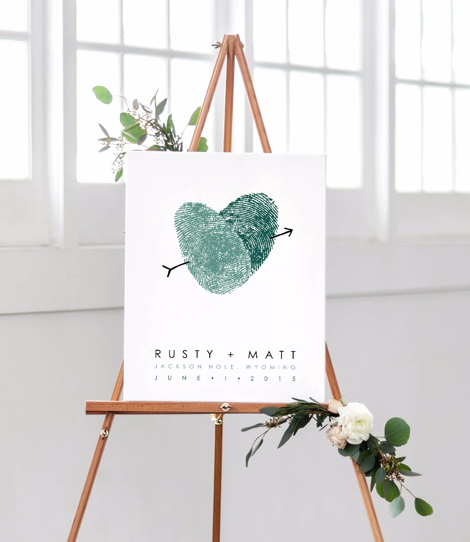 Flutterby Prints offers custom guest book art for your big day