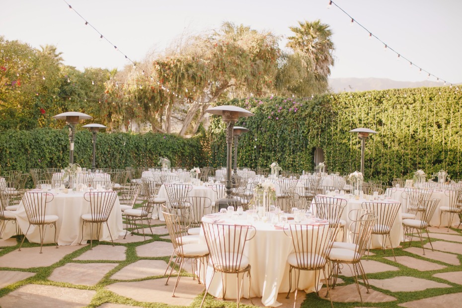 elegant garden wedding reception