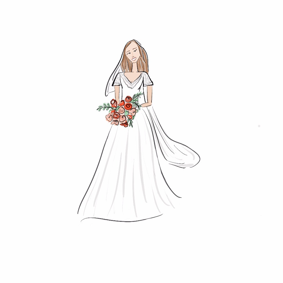 Eliza Gwendalyn Bridal Portrait Sketch