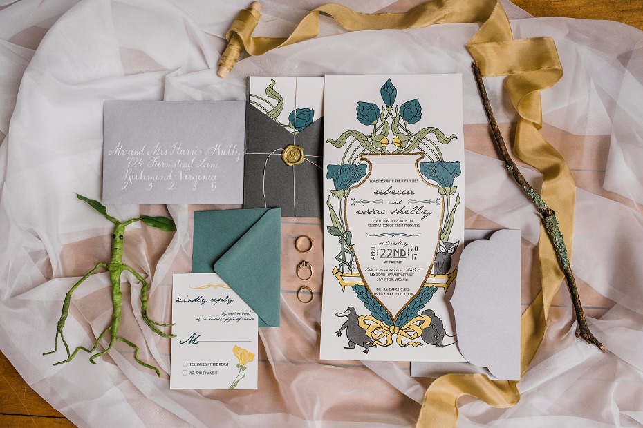 Invitation suite inspired by Fantastic Beasts and Where to Find Them