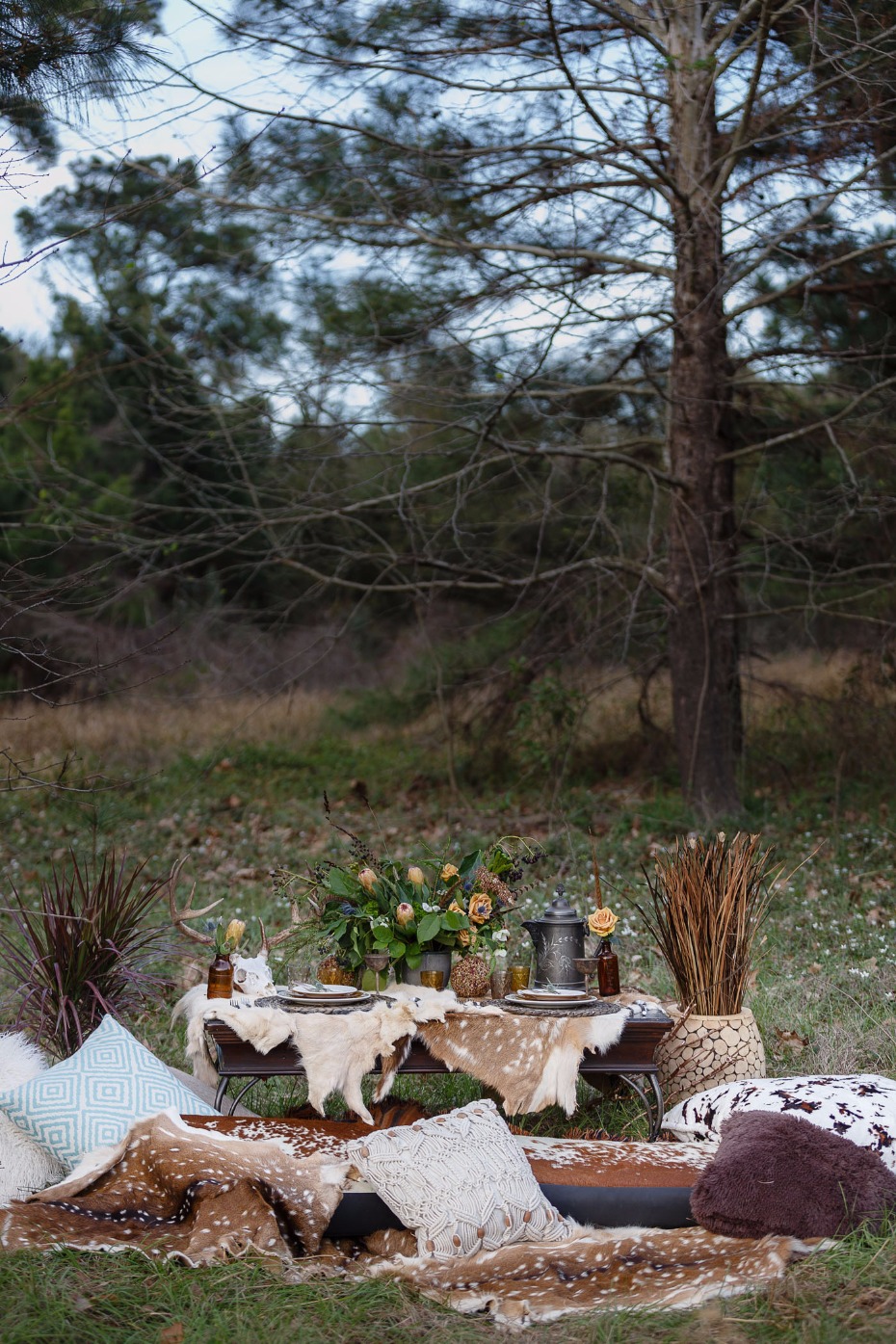 natural rustic wedding table