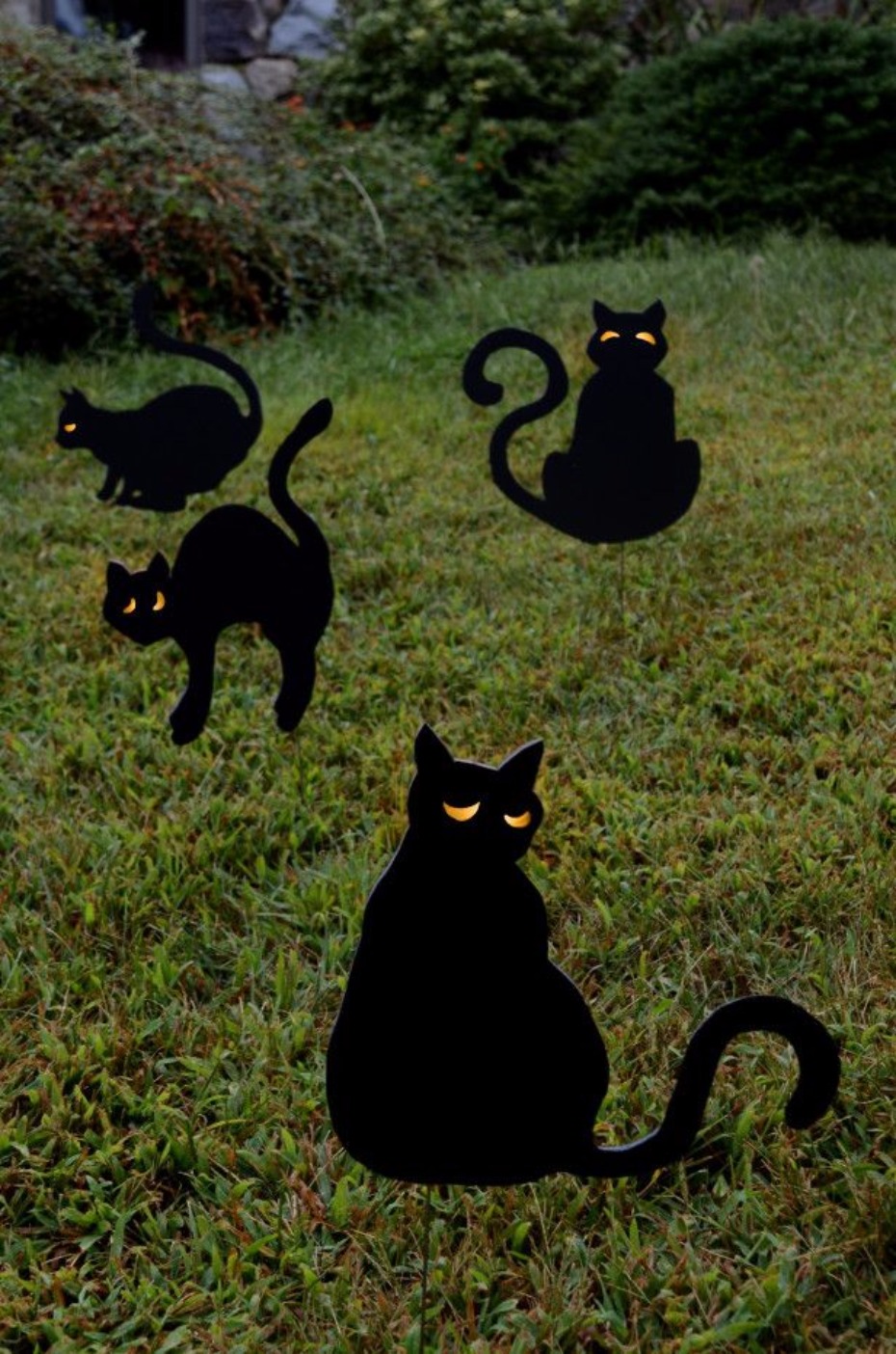 silhouette Cat Yard Stakes