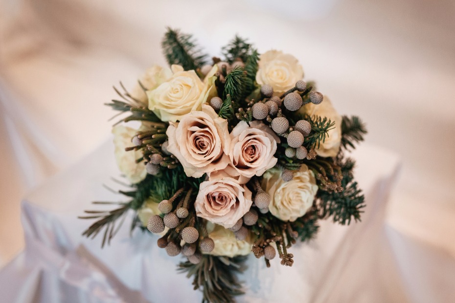 Christmas bridal bouquet