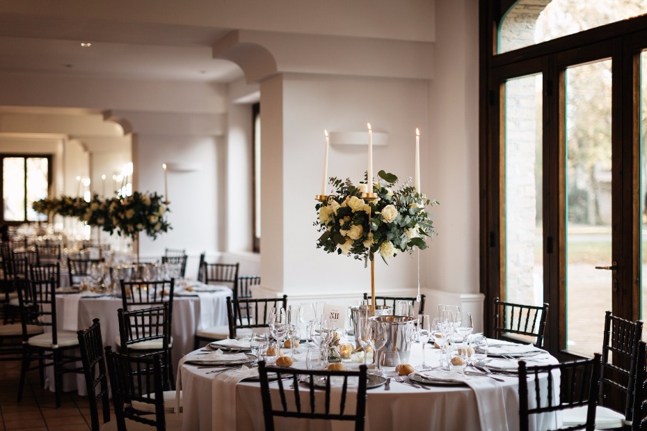 Tall floral candelabra
