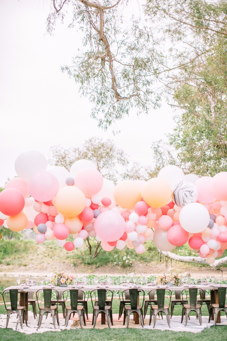 A Chic Garden Wedding Filled with Balloons!
