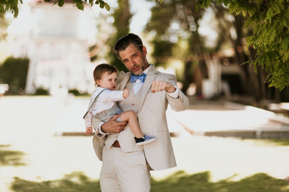 groom and his son
