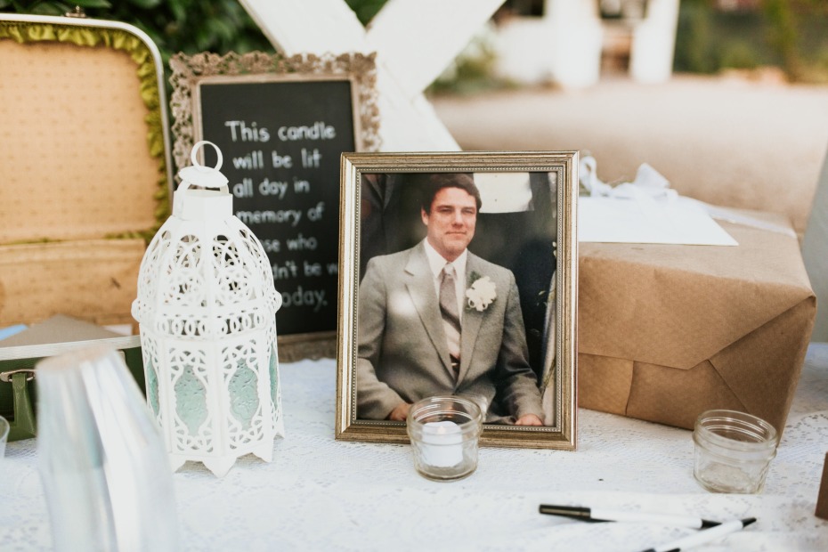 in memory of the brides father