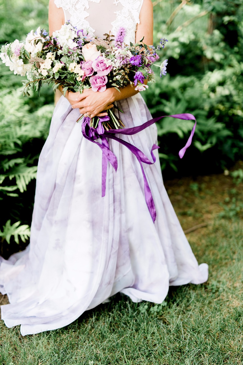 Purple bridal look