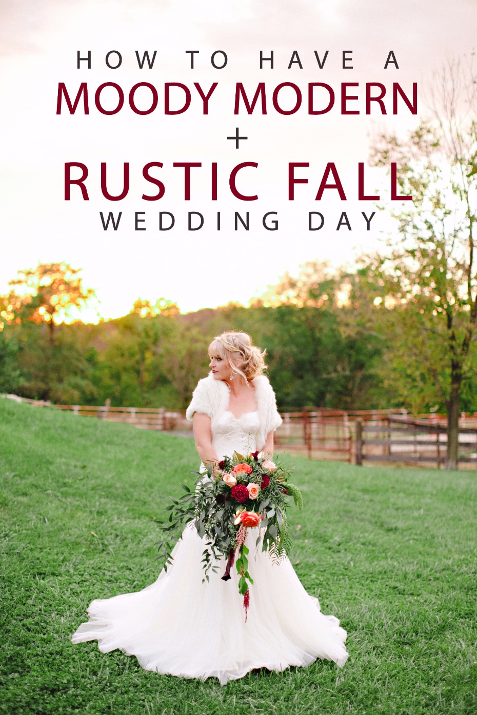 how to have a moody modern rustic fall wedding day