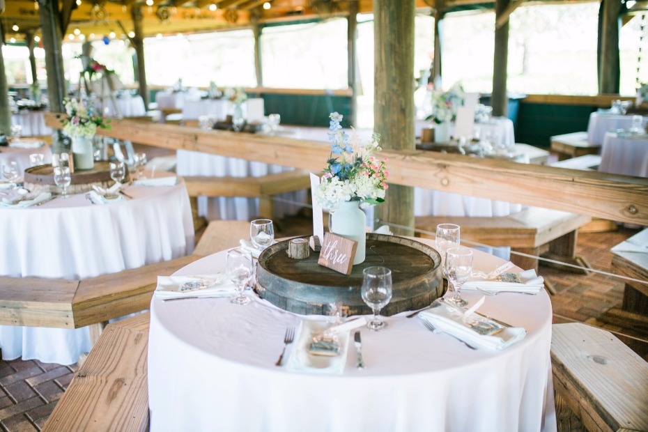 rustic chic round wedding table