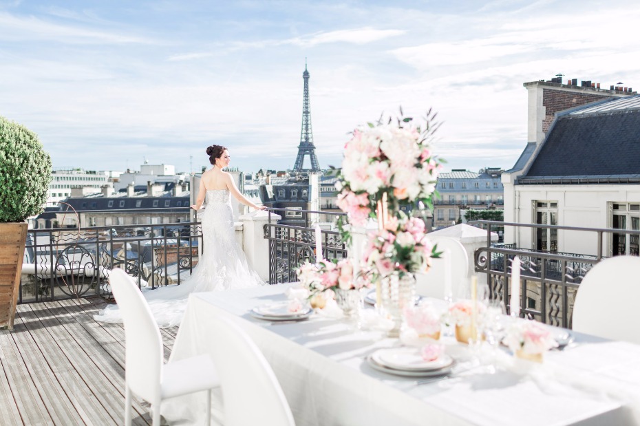 rooftop wedding reception decor ideas for Paris