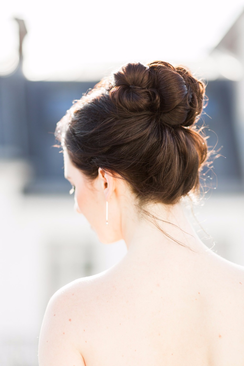 chic topknot wedding hair