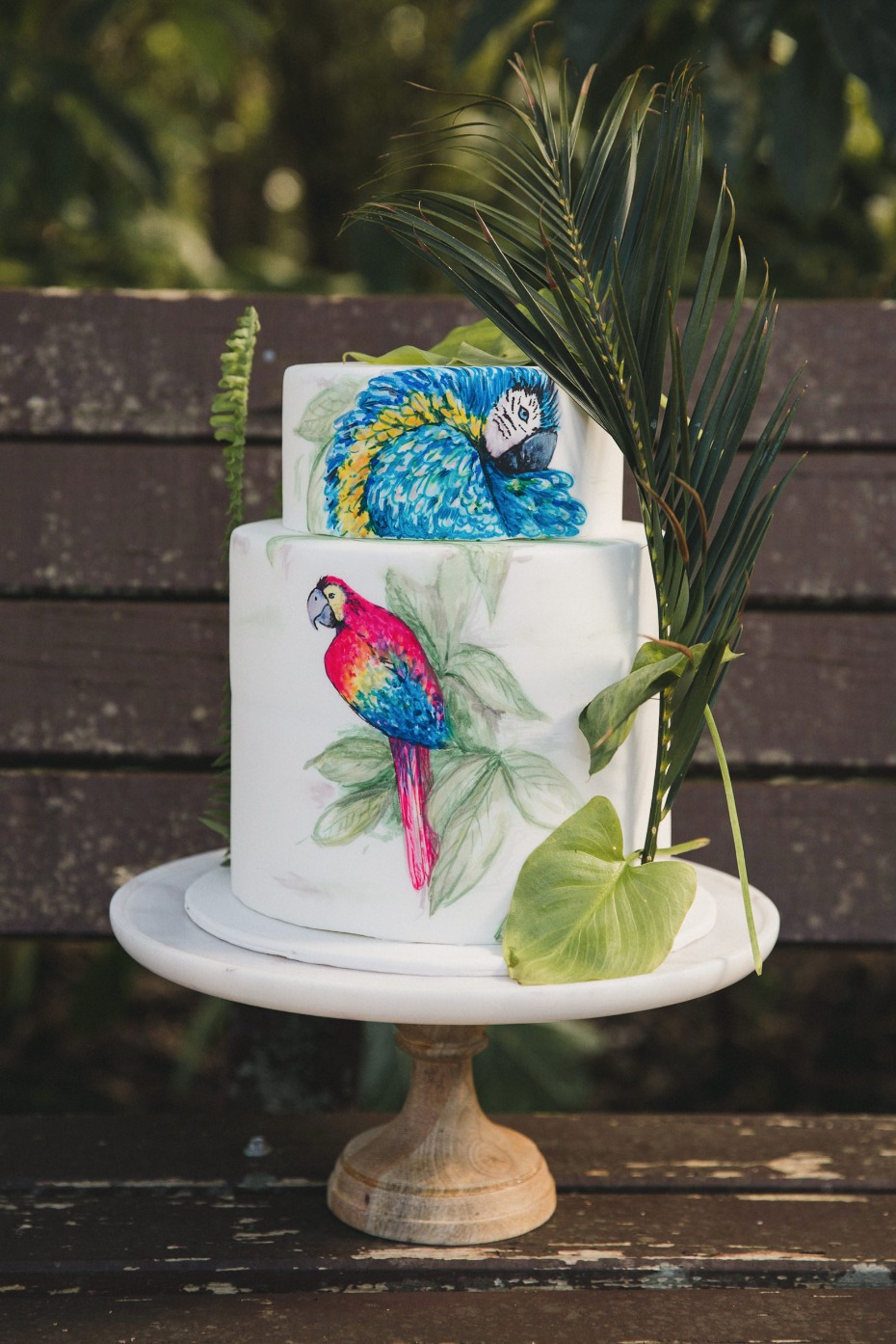 tropical wedding cake idea