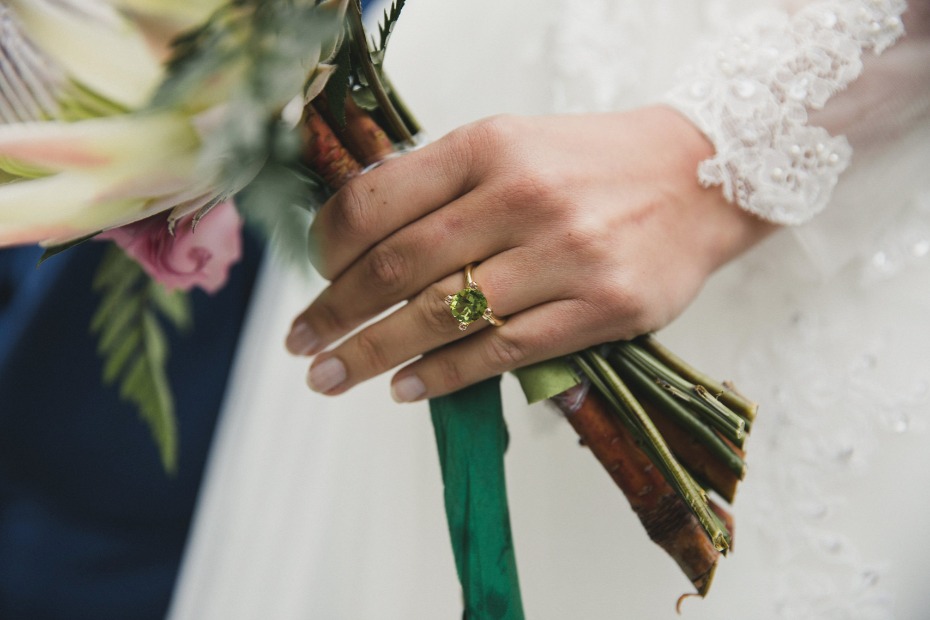 green wedding ring