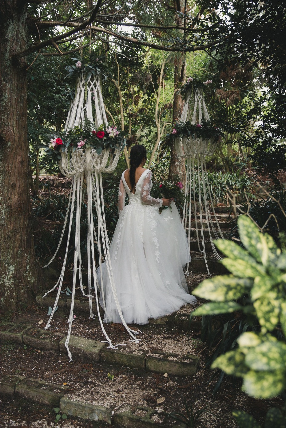 macrame wedding chandeliers