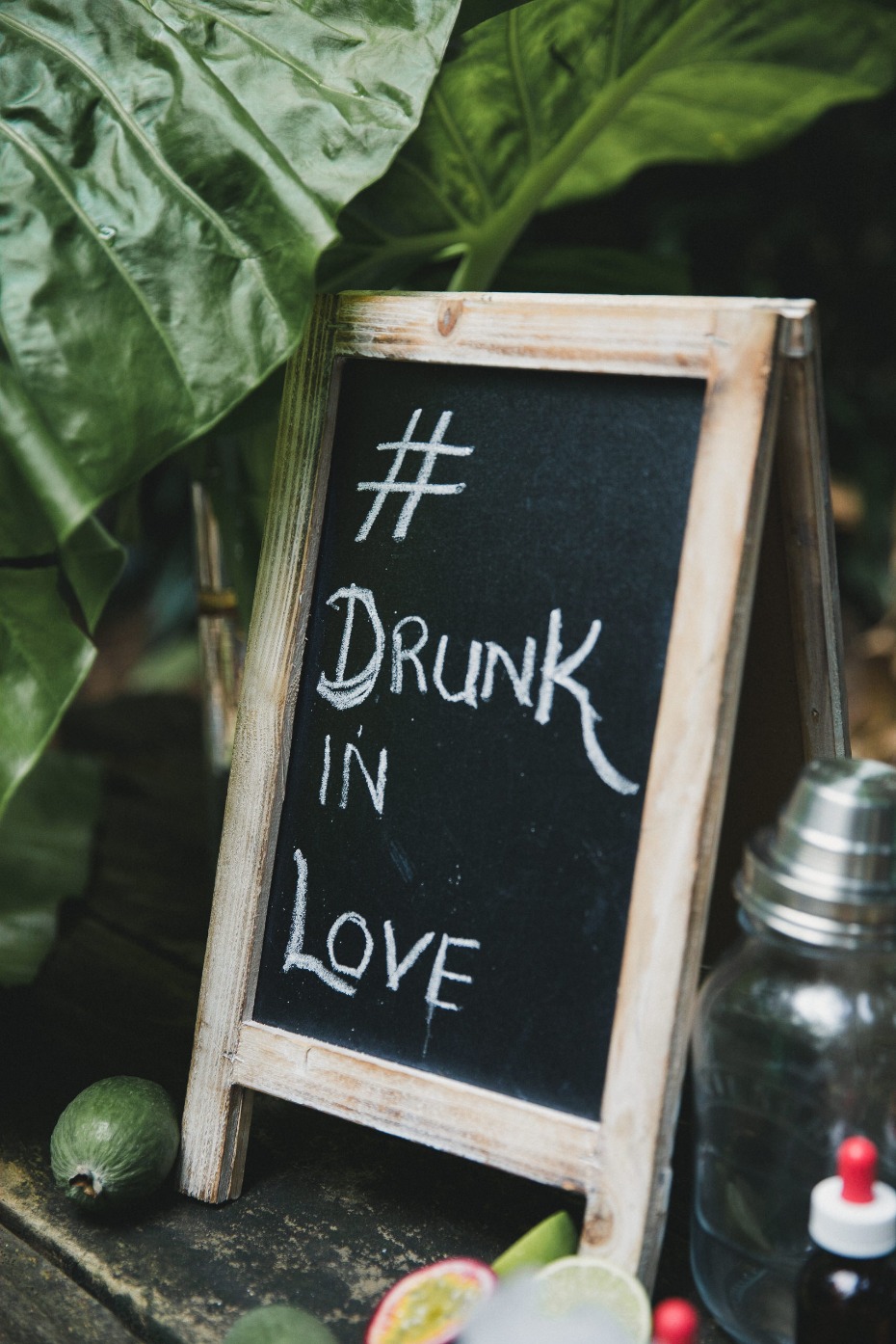Drunk in love wedding sign
