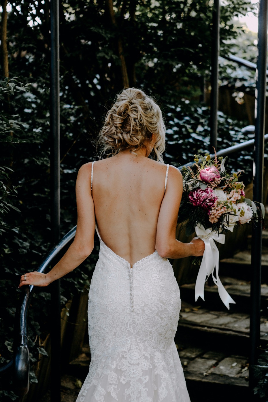 Gorgeous low back wedding dress