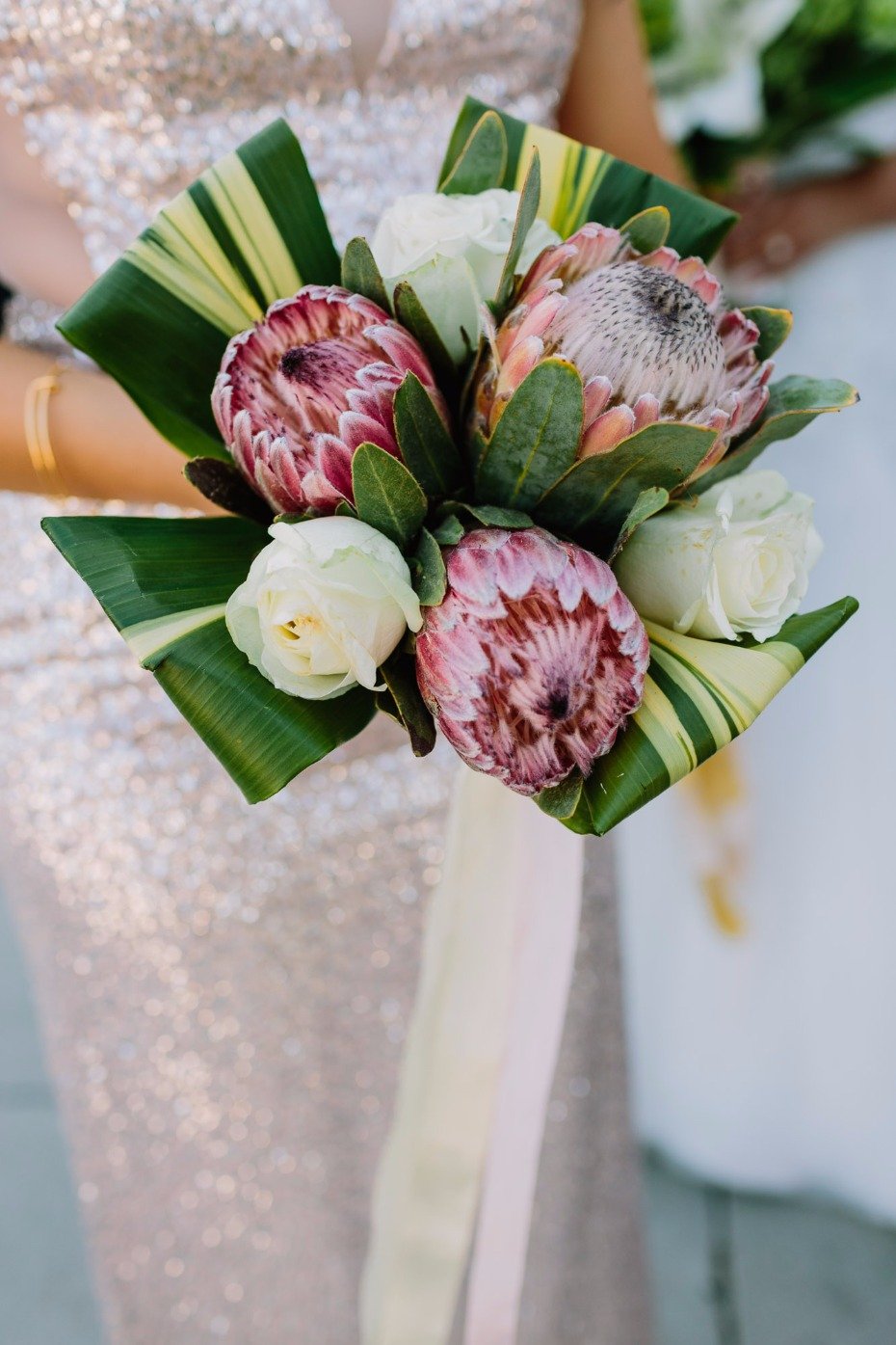 Tropical protea bouquet