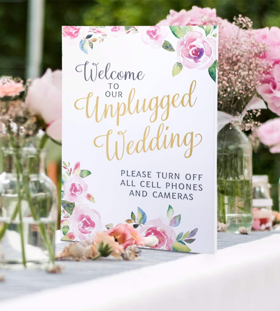 Lillian Rose Custom unplugged wedding sign