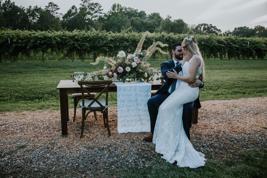 romantic wedding table