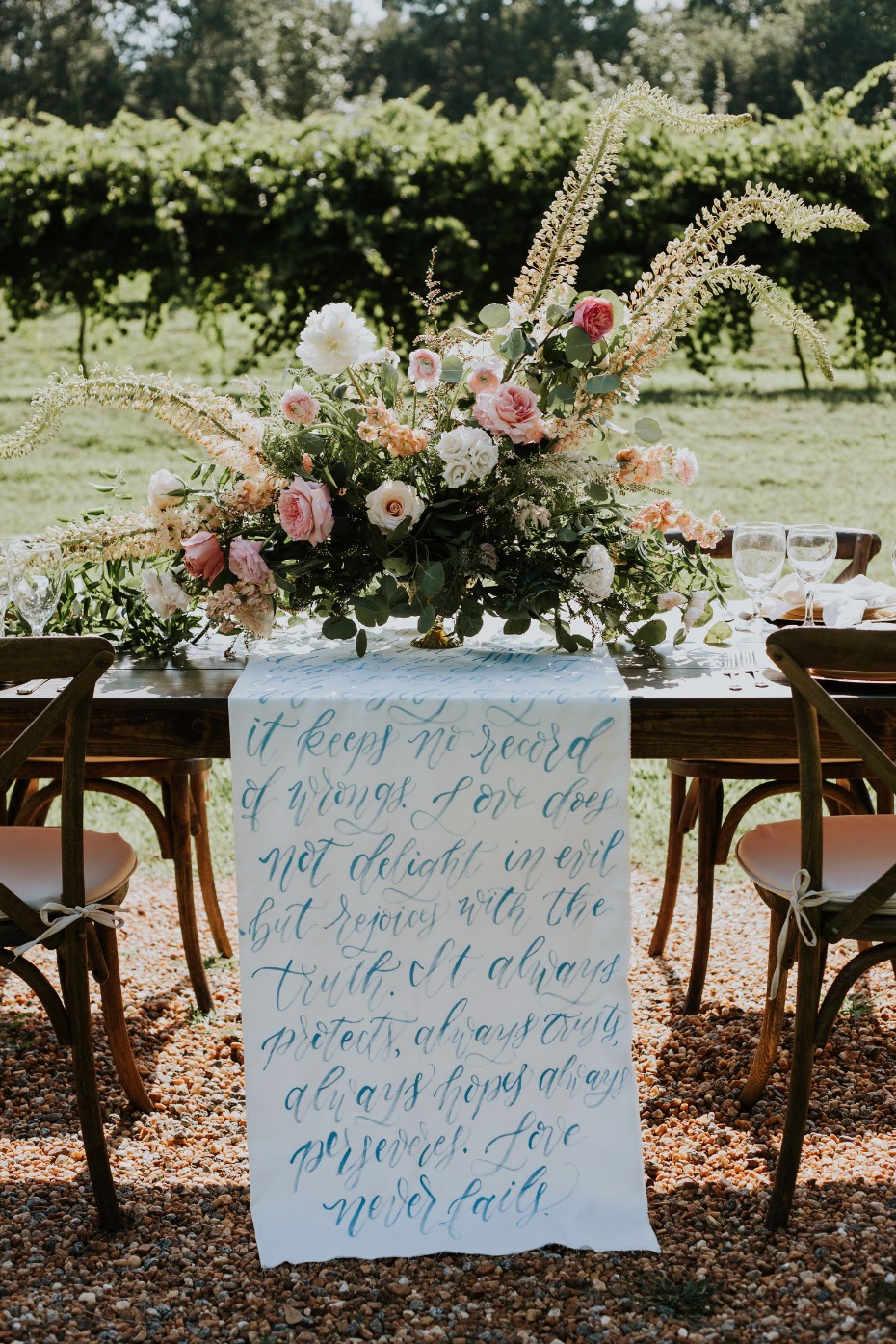 romantic wedding table