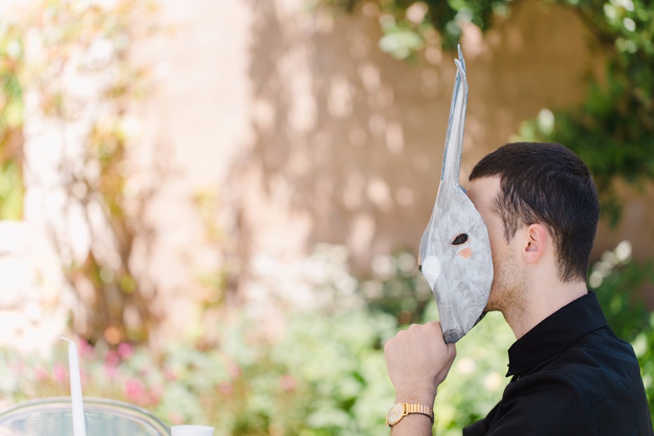 Bunny mask for the alternative bride and groom