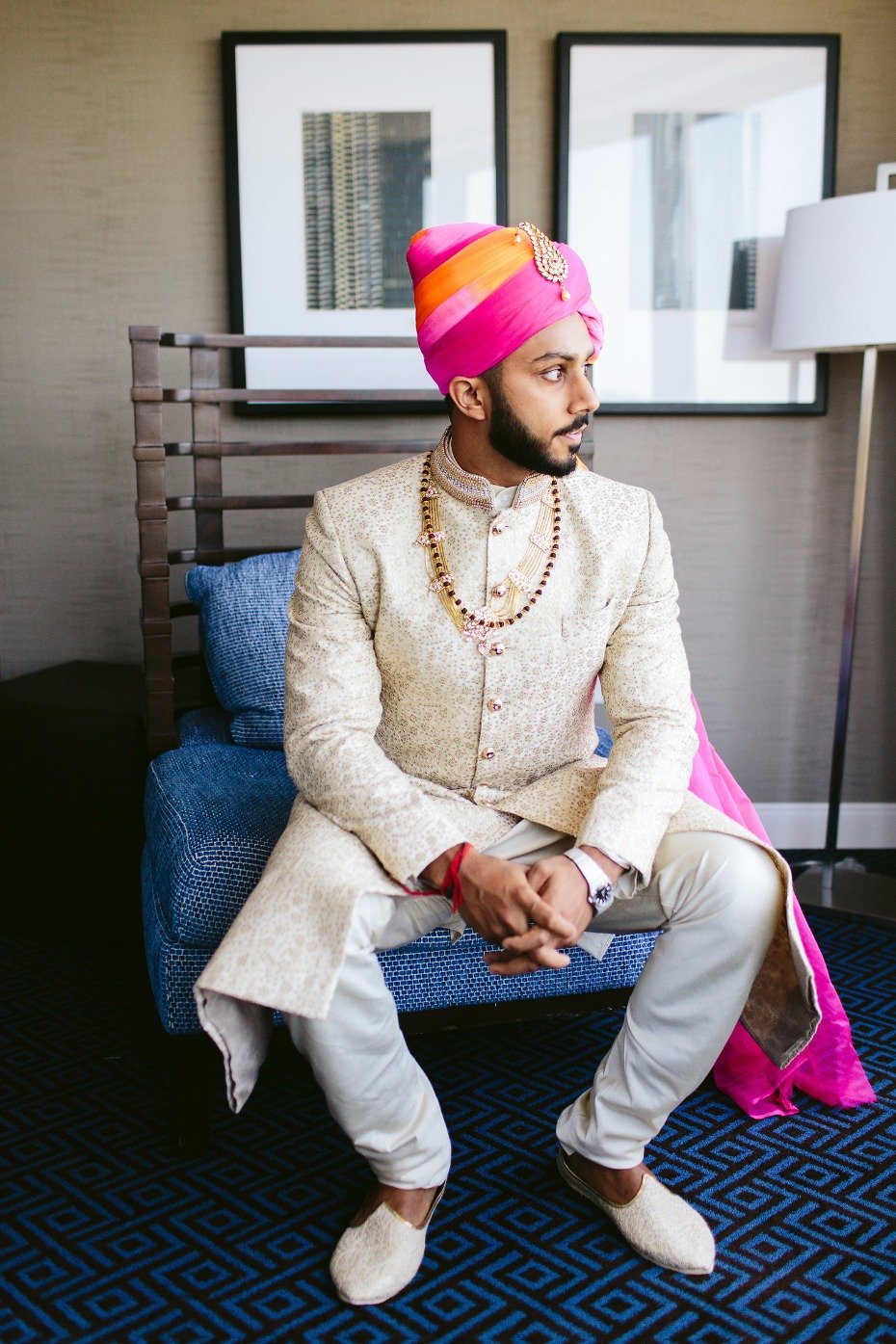 Handsome traditional Indian groom