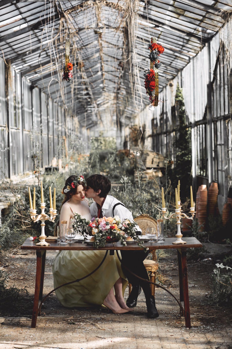 Boho greenhouse wedding