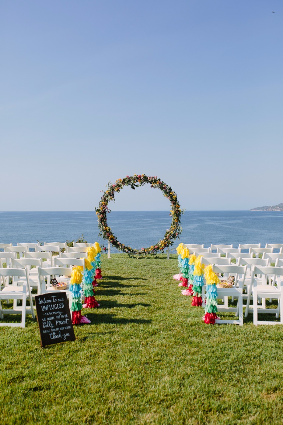 Circle ceremony arch on the coast of Mexico