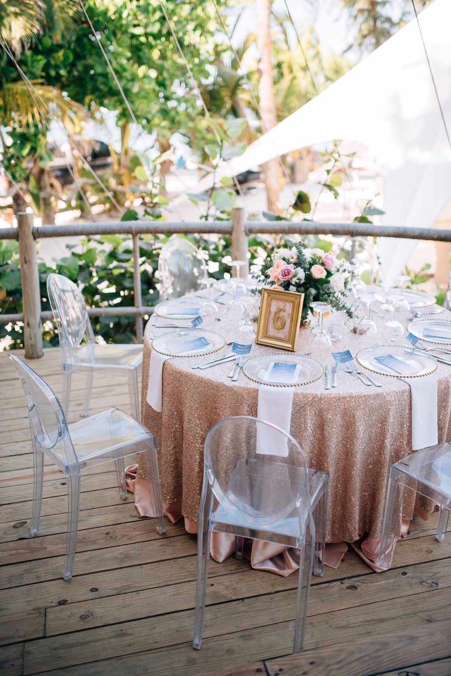 blush and gold modern chic wedding table decor