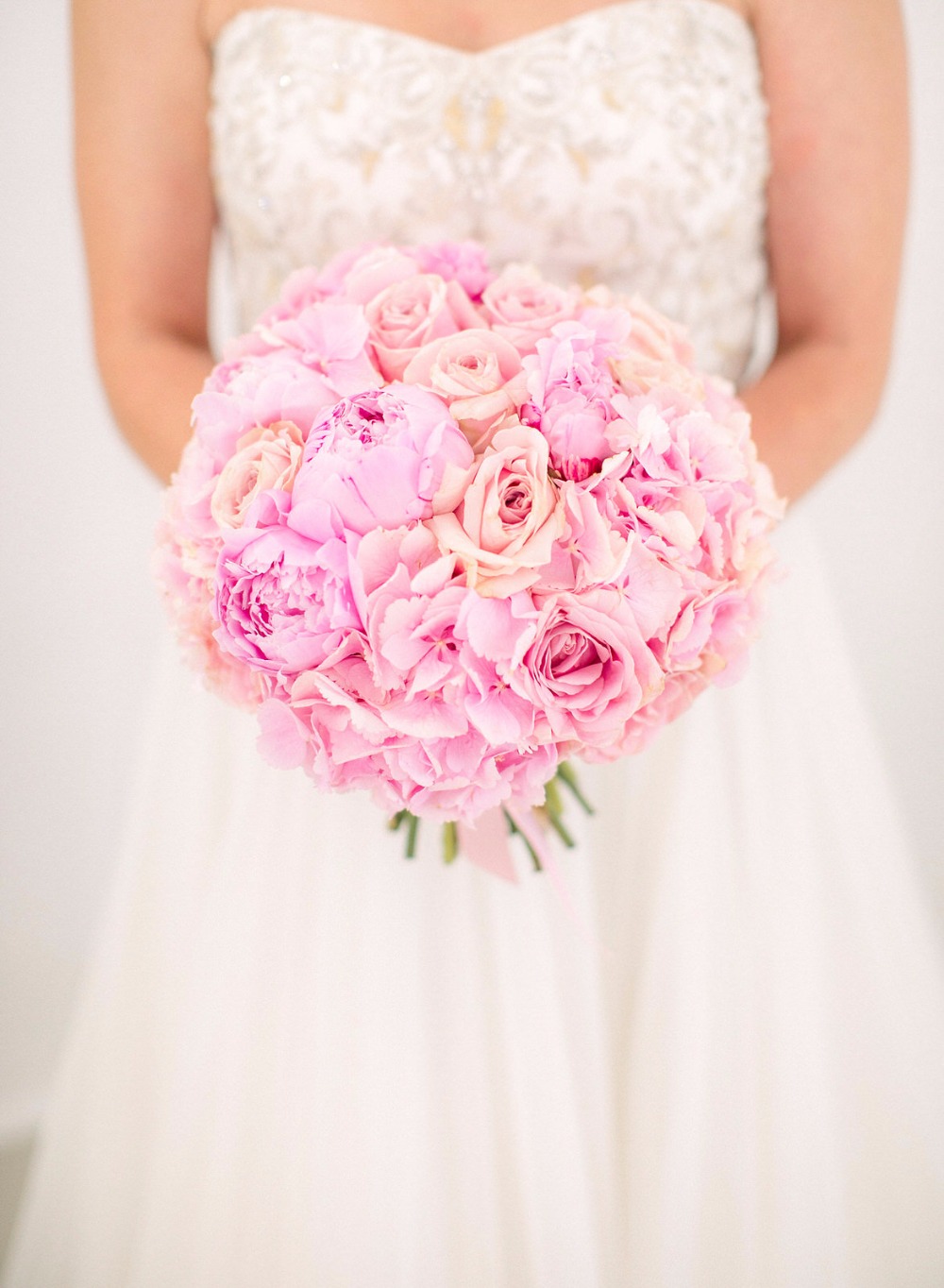Pink peony rose bouquet