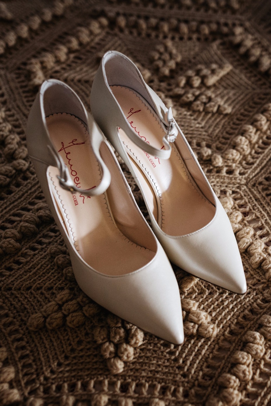 Classic ivory wedding heels