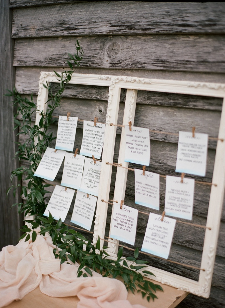 rustic chic seating assignment