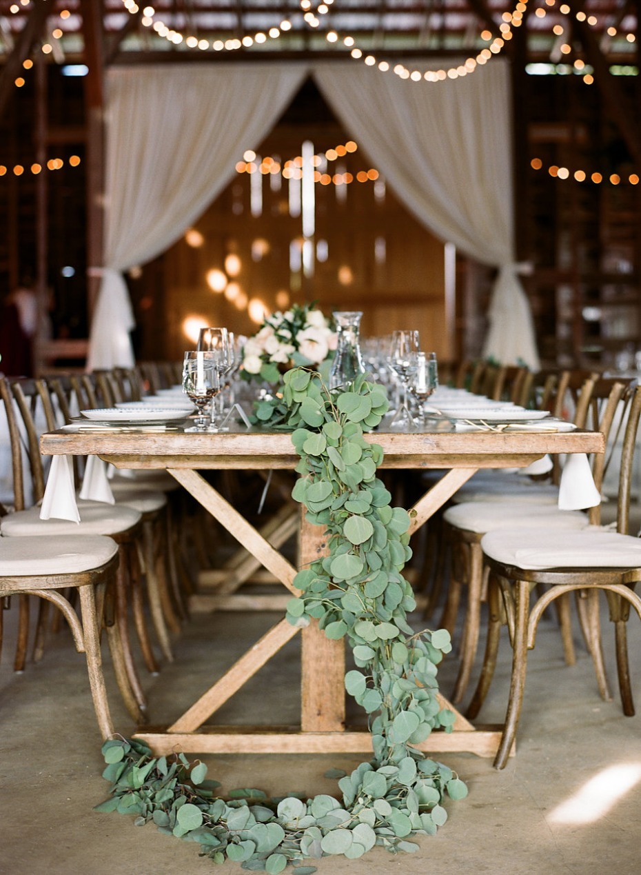 eucalyptus table garland