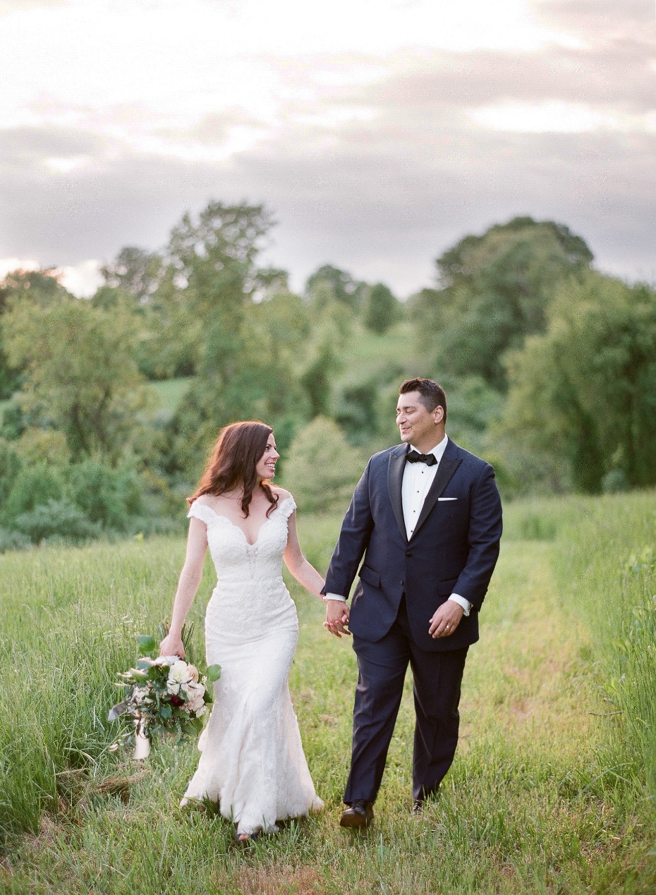 evening wedding photo shoot