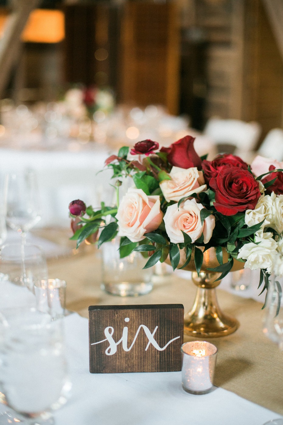 wood block table numbers