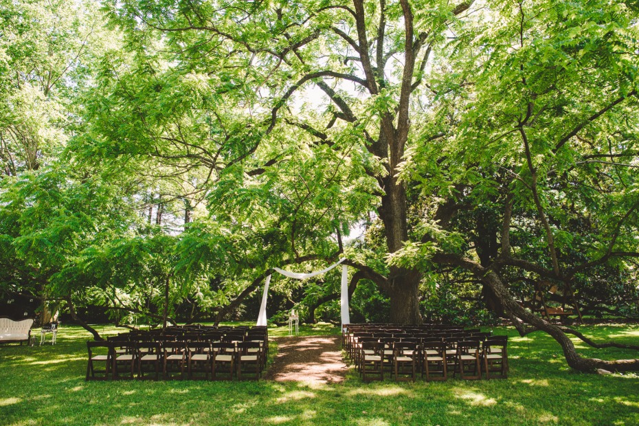 simple and elegant summer garden wedding ceremony