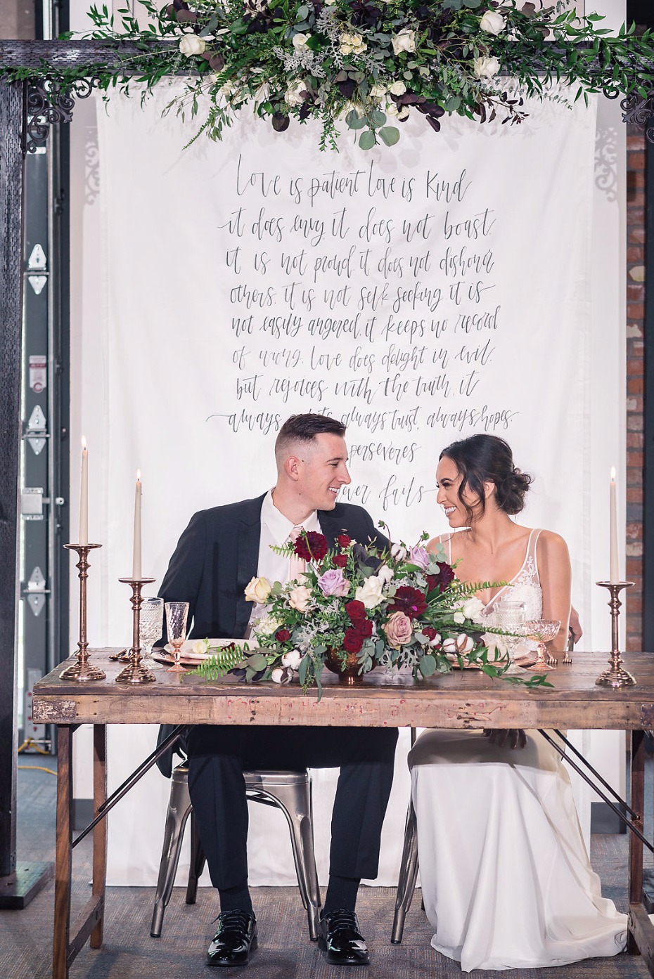 Gorgeous sweetheart table for two