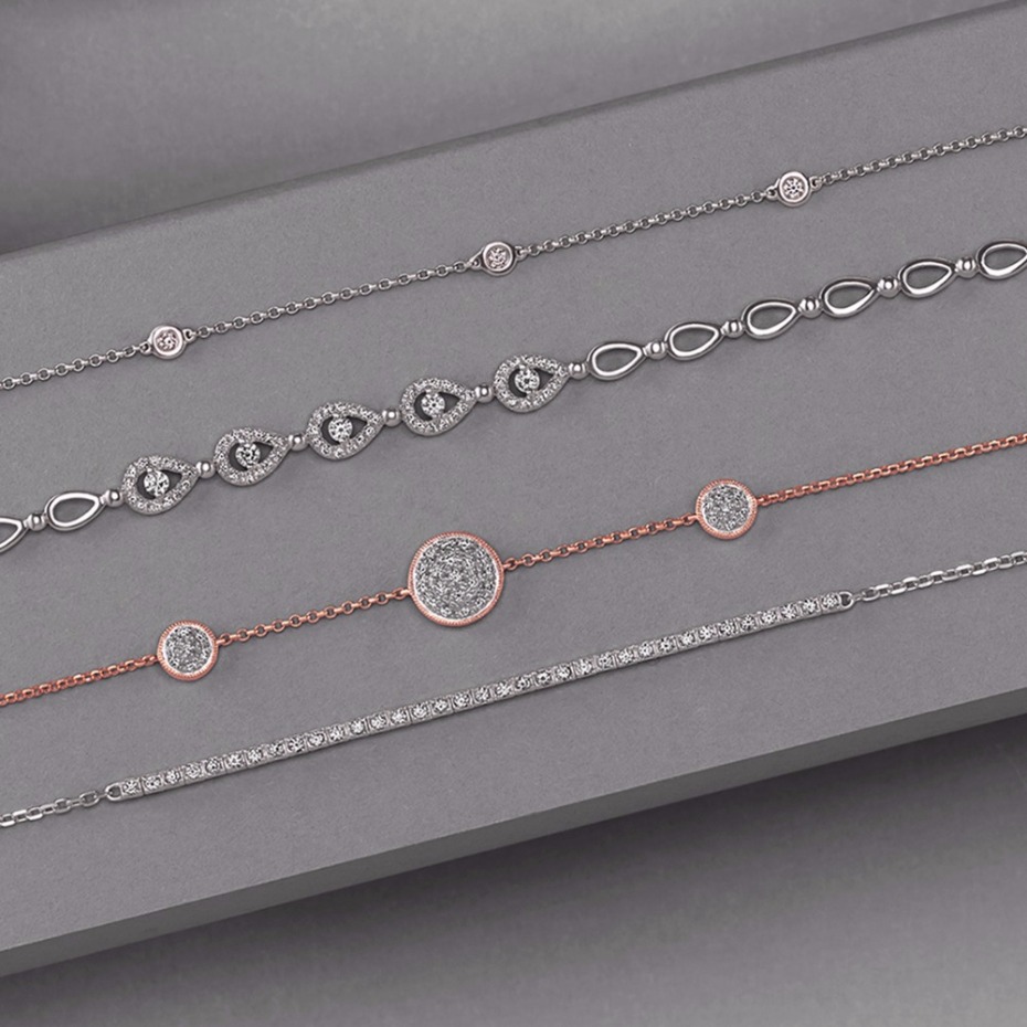 Holiday gift idea for her -diamond bracelets