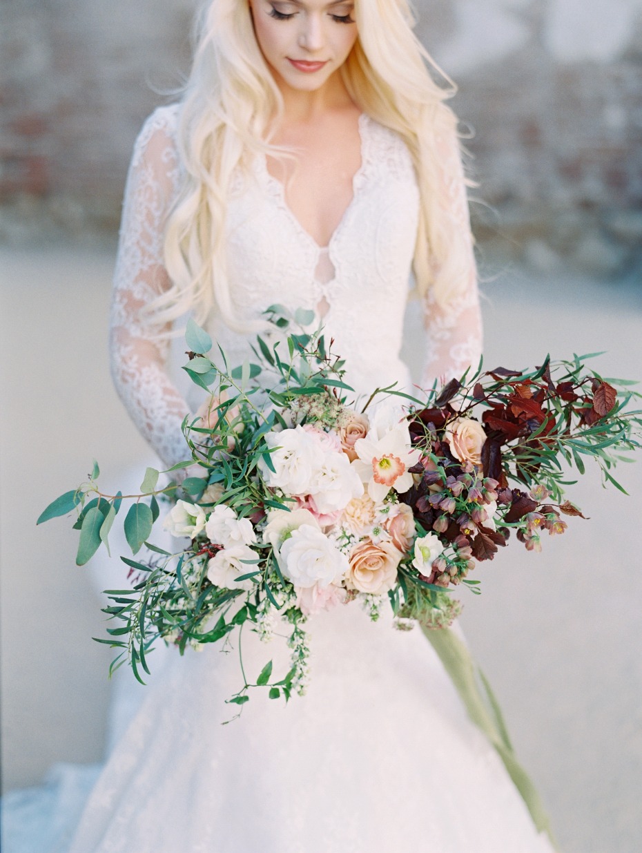 Insanely beautiful florals by Finding Flora + Dress by Allure bridals