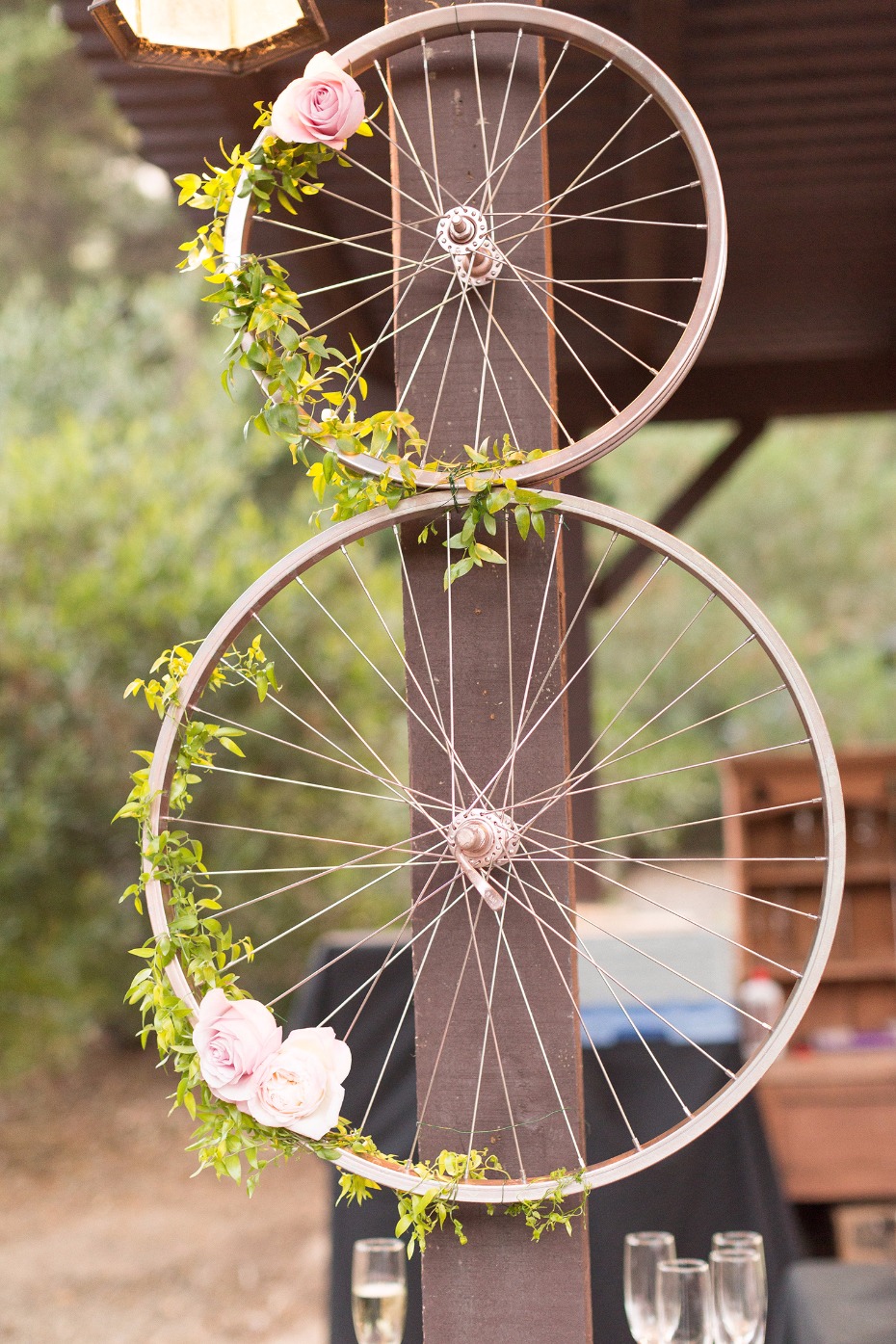 Rose gold wheel decor
