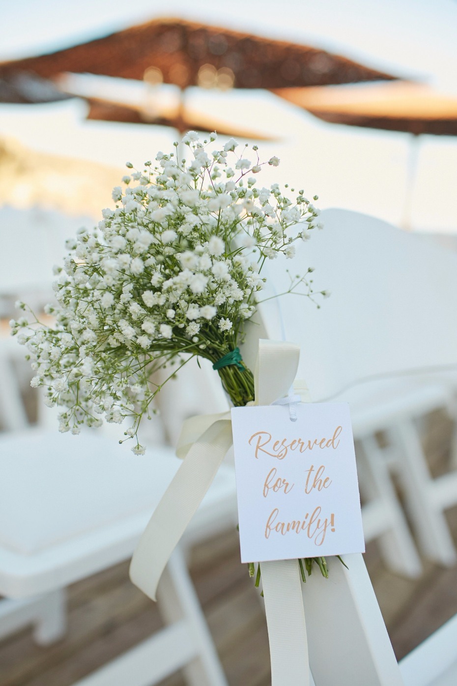 reserved for the family wedding sign