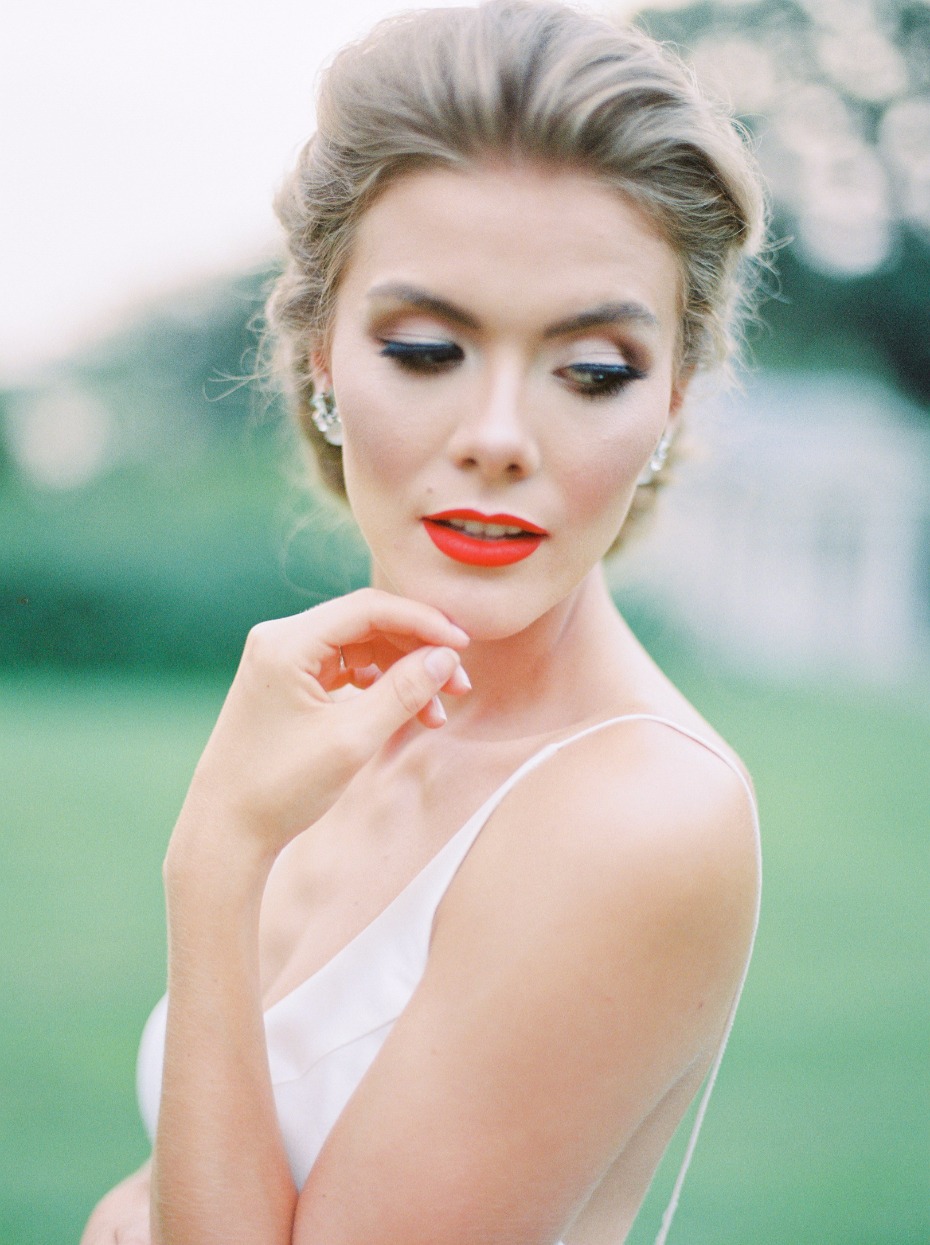 Classic beauty with a red lip