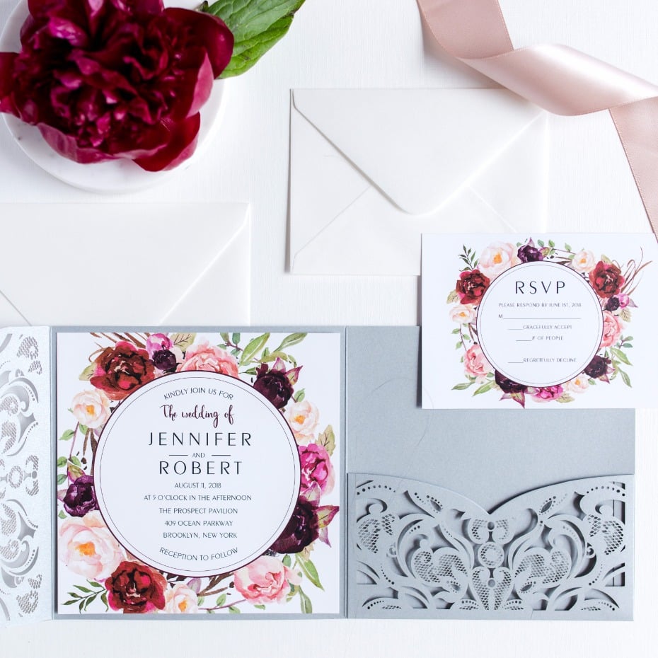 gorgeous and romantic wedding stationery from Elegant Wedding Invites