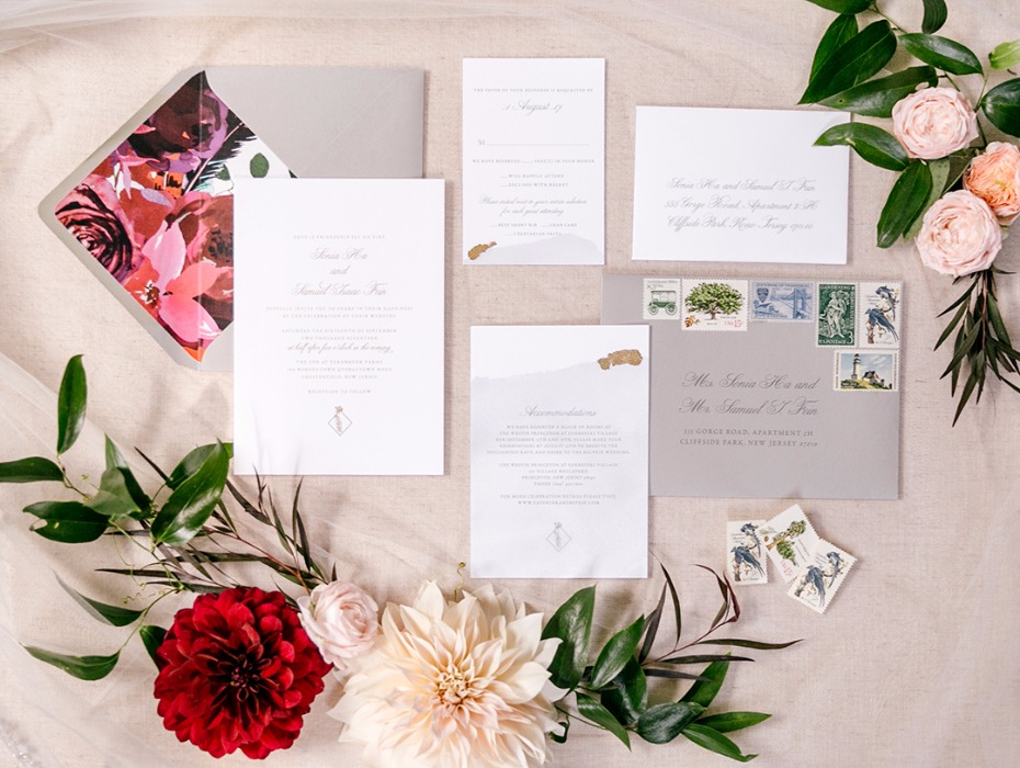 romantic and classic wedding stationery