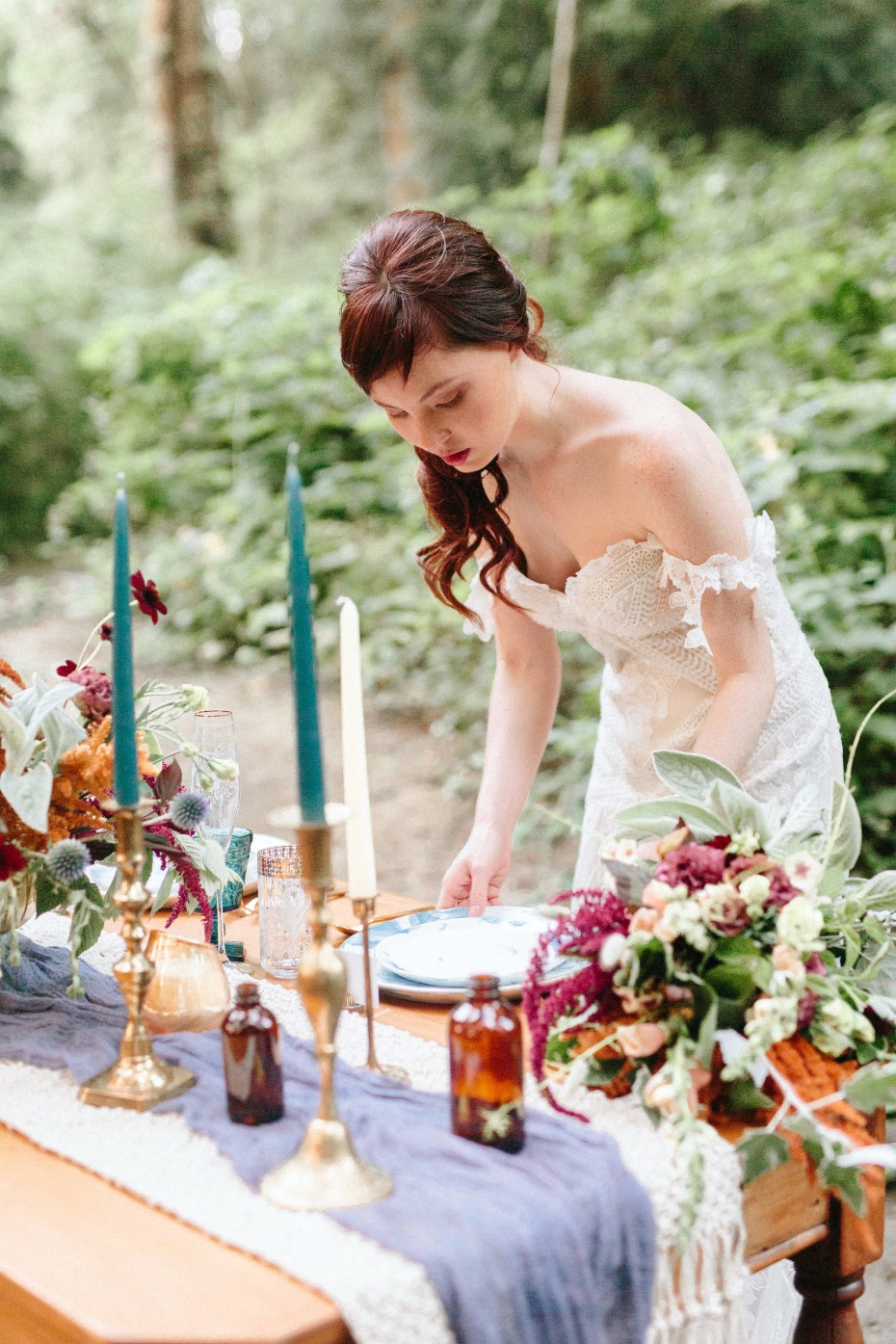 setting the table for your boho style wedding
