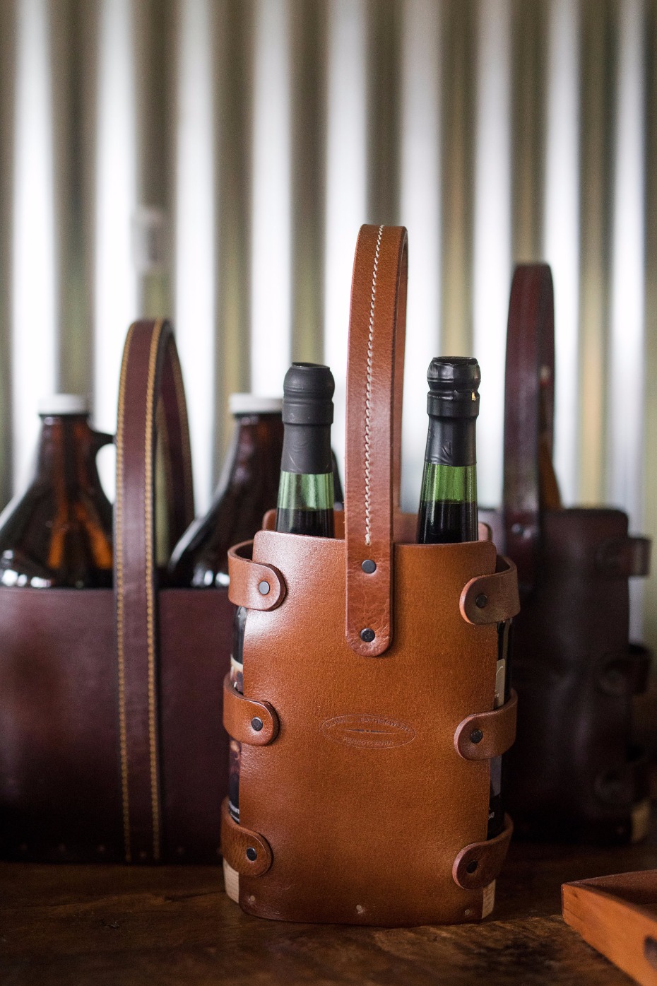 wine and growler caddies are the prefect groomsmen gifts