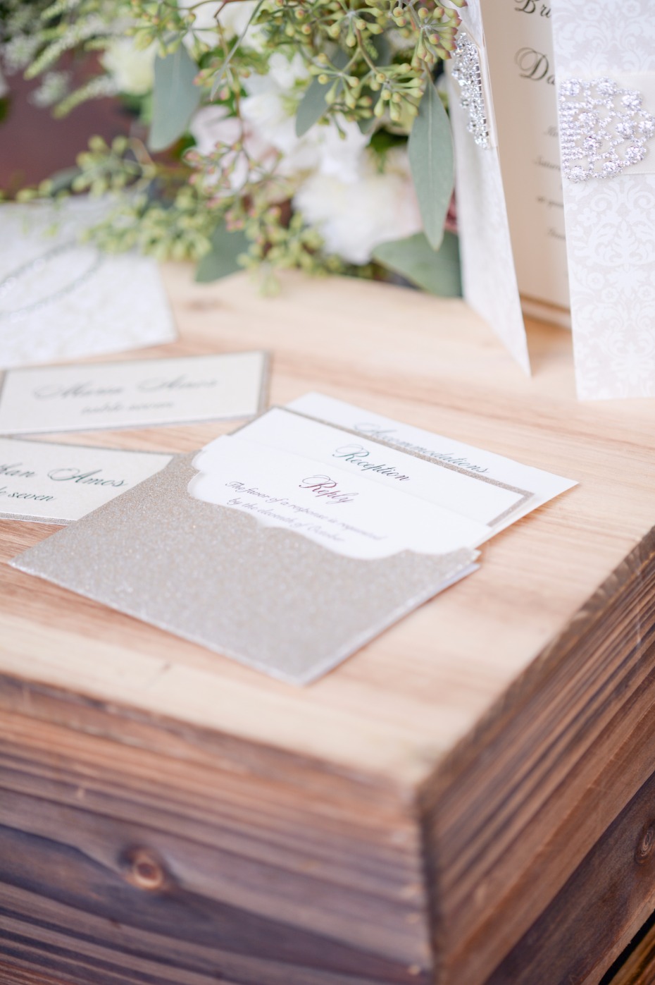 rsvp and reception detail cards for your wedding stationary